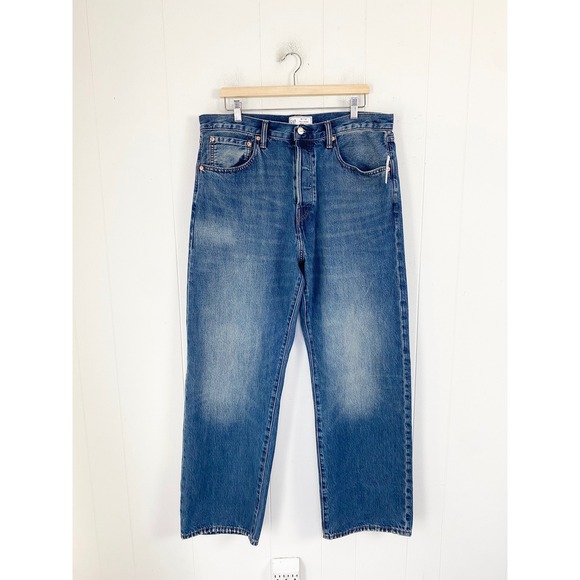 GAP Other - NWT Gap 90s Loose Fit Jeans Mens 36x32 Dark Wash 100% Cotton Button Fly